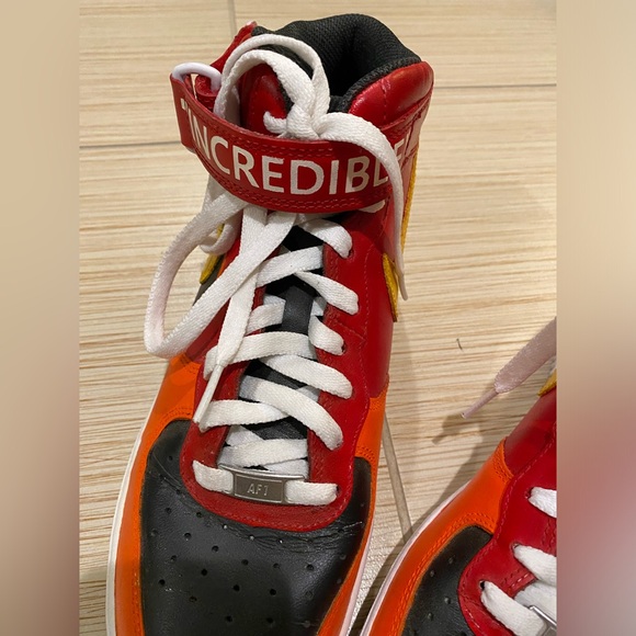 Hand painted Nike Air Force Ones “INCREDIBLE” Virgil Abloh Style - Picture 9 of 12